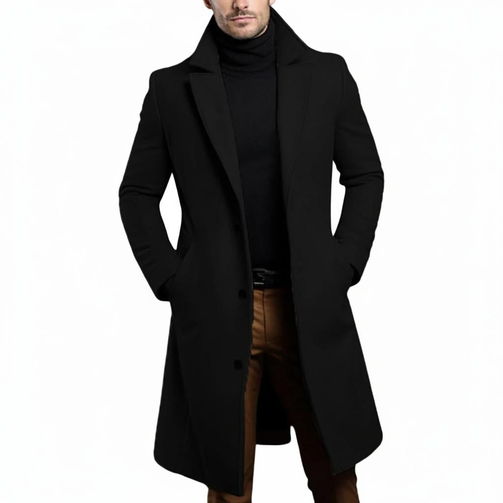 Men's Roberto Russo Luxe Wool Coat – Tailored Premium Wool-Blend Overcoat